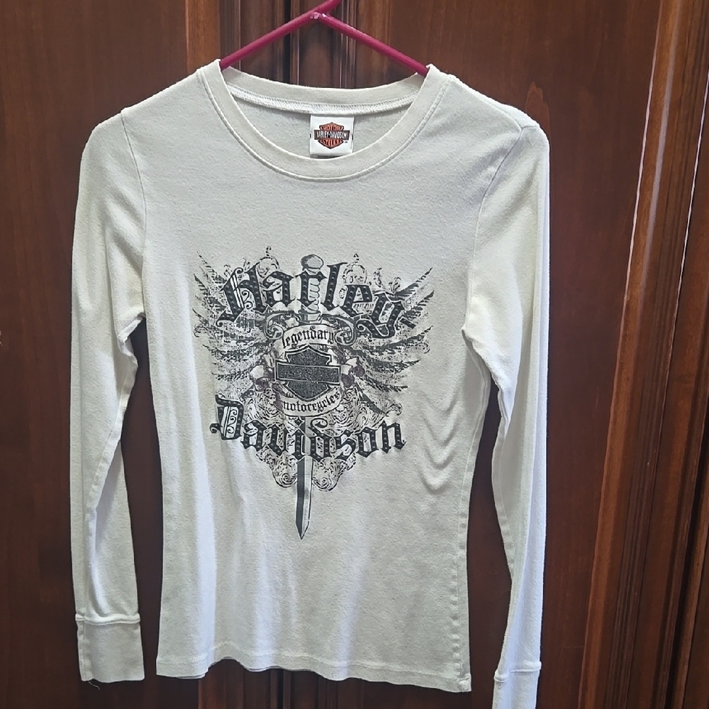 Harley-Davidson Cream Long Sleeve Shirt